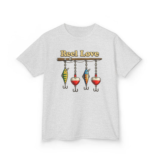 Reel Love Fishing Lures Tee | Kids fishing shirt, nautical heart lures