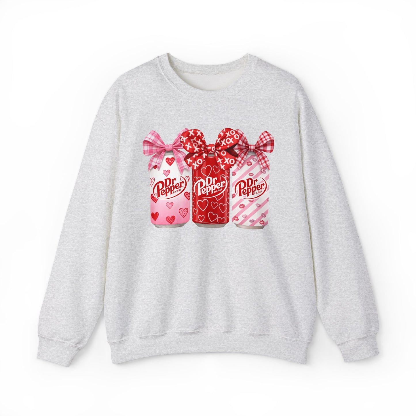 Valentine Soda Cans Crewneck Sweatshirt | Hearts XOXO