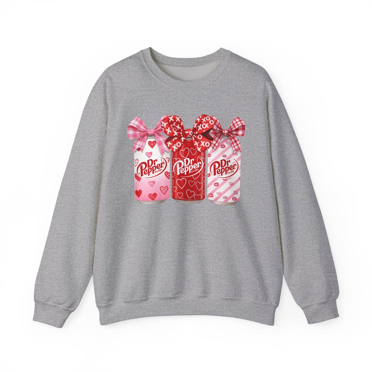 Valentine Soda Cans Crewneck Sweatshirt | Hearts XOXO