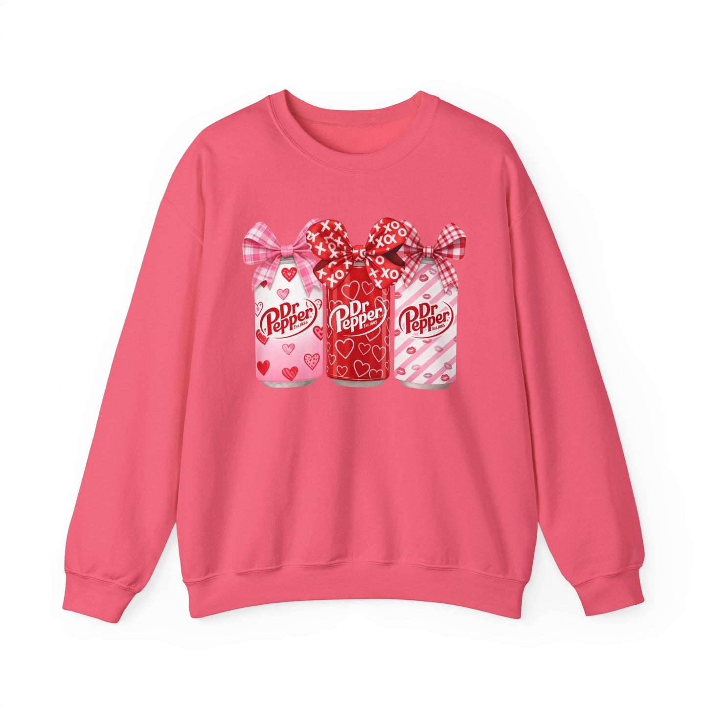 Valentine Soda Cans Crewneck Sweatshirt | Hearts XOXO
