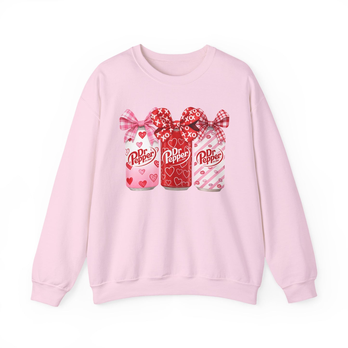 Valentine Soda Cans Crewneck Sweatshirt | Hearts XOXO