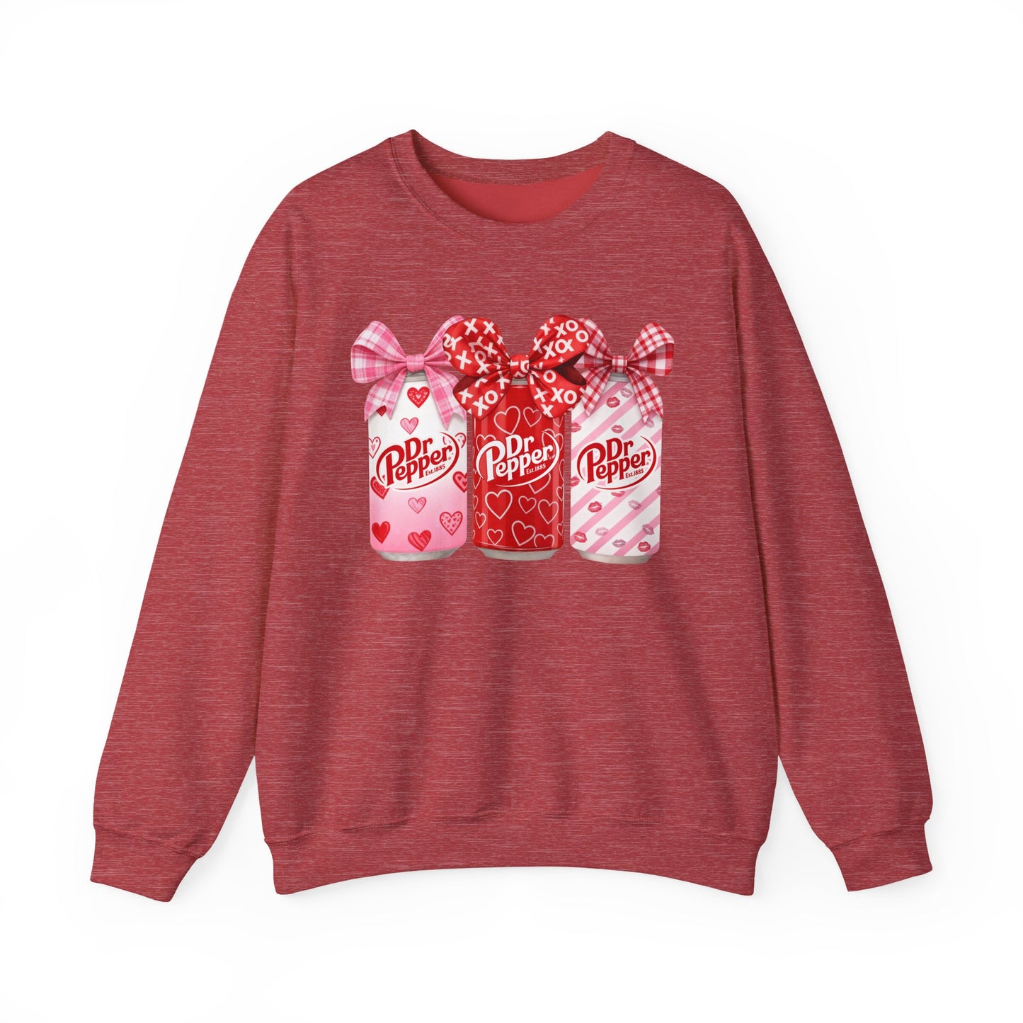 Valentine Soda Cans Crewneck Sweatshirt | Hearts XOXO